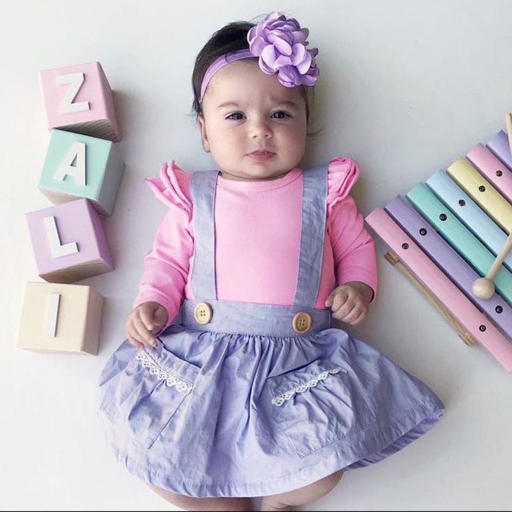 Boutique Baby Toddler Girl Bodysuit Ruffle Sleeve